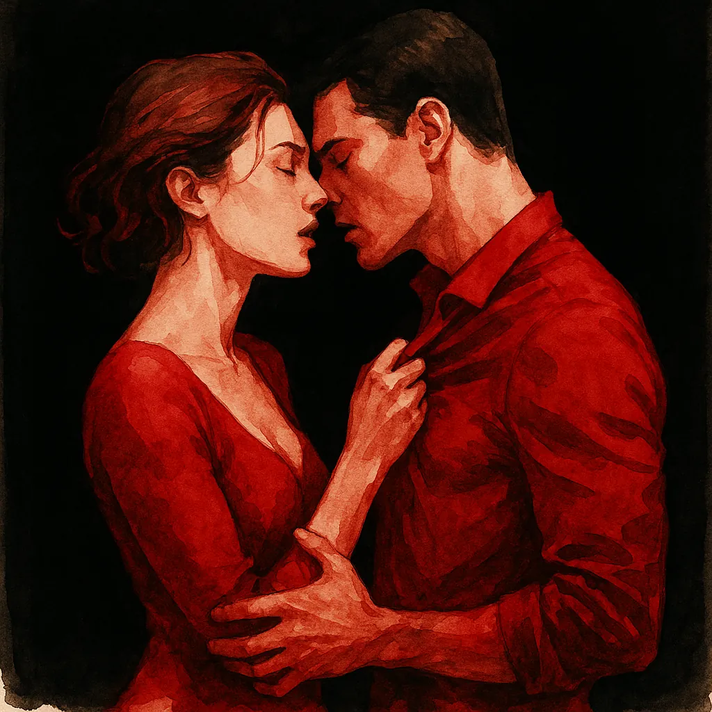 Couple passionately connecting